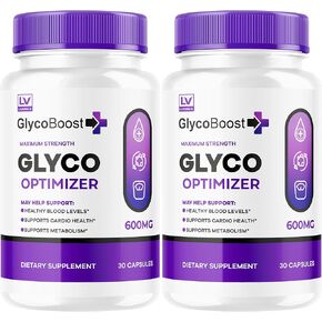 (2 Pack) GlycoBoost - Glyco Boost Optimizer, GlycoBoost Support 2024 Formula, GlycoBoost Glyco Support, Glyco Boost, 60 All Natural Capsules per Bottle