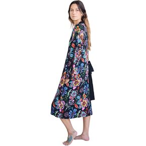 Luxury Floral Kimono Robes for Women- Soft, Lightweight, Deep Pockets, For Poolside or After Shower, One Size Fits All