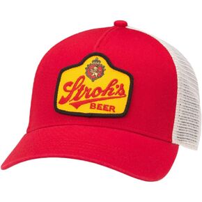 قبعة البيسبول الأمريكية NEEDLE Stroh's Beer Valin القابلة للتعديل، عاجي/أحمر (42960A-STROHS-IRED) in Kuwait