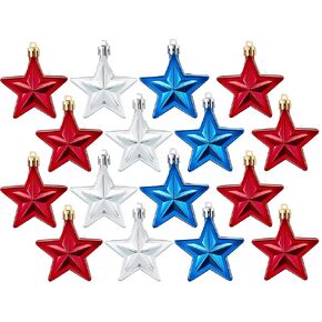 36PCS Independence Day Hanging Star Ornaments,Patriotic Ornaments Holiday Tree Decor for Fourth of July Memorial Day Labor Day Flag Day Indoor/Outdoor Decorations