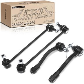 A-Premium Set of 4, Front Sway Bar Link, Outer Tie Rod End, Compatible with Hyundai Accent 2006 2007 2008 2009 2010 2011