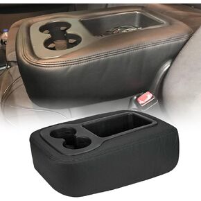 Armrest Console Jump Leather Seat Cover Compatible with Chevy Silverado GMC Yukon Sierra 2007 2008 2009 2010 2011 2012 2013 2014 (Leather Part Only) Leather Center Console Cover