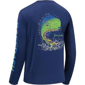 BASSDASH Men’s Graphic Shirts Long Sleeve Fishing Shirt UPF 50+ Moisture Wicking UV Sun Protection FS35M in Kuwait