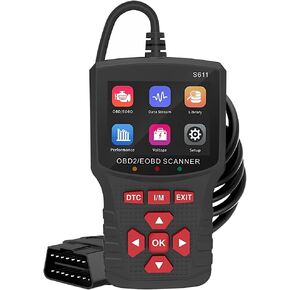 Car OBD2 Scanner Diagnostic Tool, Vehicle Check Engine Code Reader with I/M Readiness & More, Automotive OBDII/EOBD Diagnostic Scanning Fit, Universal for All Vehicles After 1996 (Black)