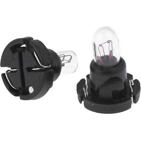 uxcell 2pcs Black Shell T4.7 Warm White Bulb Dashboard Wedge Light for Car internal
