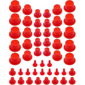 Automotive Cap Plugs Kit 0.11" to 0.53" Fit for AutoLine Pro Autool MR CARTOOL OTC, Tapered Wide Thick Flange Caps, 50 Pcs