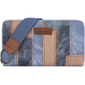 Montana West x Wrangler Wallet Women Retro Wristlet Clutch Long Purse Bifold Credit Card Wallets for Women
