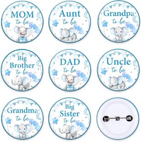 Mexican Fiesta Baby Shower Family Pins, 8Pcs Taco Badges Pin Back Buttons, Mom Dad Uncle Aunt Grandpa Grandma Big Sister Brother to Be Party Favors Accessories, 2.3 Inch