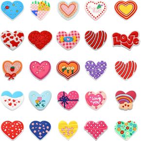 LiQunSweet Mixed Styles Heart Animal Drink Summer-themed PVC Plastic Shoe Charms Cute Cabochons for DIY Jewelry Making Shoe Hair Clip Embellishment Decorations Bag