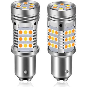 1157 Led Bulbs Error Free Canbus Ready Anti Hyper Flash 42LEDs Built in Resistor Amber Turning Signal Light White Side Light BAY15D 1157 2057 2357 7528 1157A Led Bulb for Car (White Amber 1157)