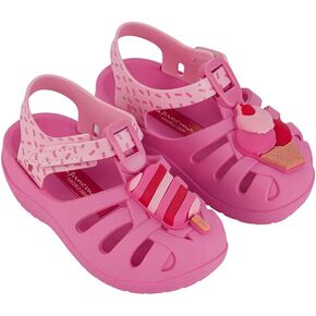 Ipanema Summer Baby Sandals - Closed-Toe Sandals for Toddlers w/Velcro Closure, Easy on Easy Off, Easy to Clean PVC Water Resistant Sandals, Comfy, Breathable, Lightweight