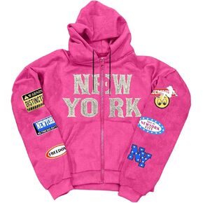 Men's Graphic Y2K Hoodies Drawstring Long Sleeve Zip Up Hooded Sweatshirts Coat