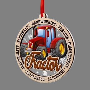 Firefighter Ornaments for Christmas Tree, Firefighter 2 Layer Wood & Acrylic Ornament Keepsake for Fireman, Paramedic EMT Fire Department Smokejumper Responder Gifts for Christmas Decor.