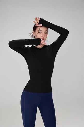 altiland UPF 50+ Buttery Soft Long Sleeve Shirts for Women, Workout Running Athletic Outdoor Tops with Hood and Thumb Holes in Saudi Arabia