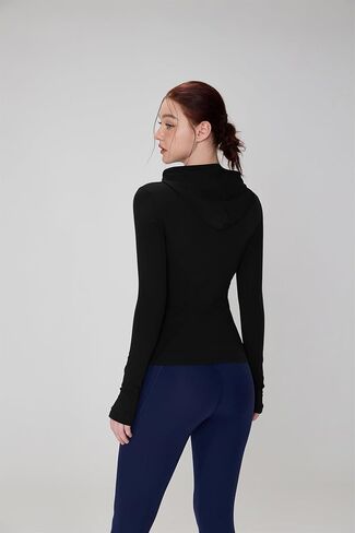 altiland UPF 50+ Buttery Soft Long Sleeve Shirts for Women, Workout Running Athletic Outdoor Tops with Hood and Thumb Holes in Saudi Arabia
