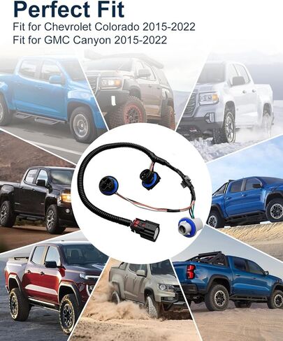 مجموعة أسلاك المصباح الخلفي مناسبة لسيارة شيفروليه كولورادو جي إم سي كانيون 2015-2022 استبدل 23126521، يسار أو يمين in Kuwait