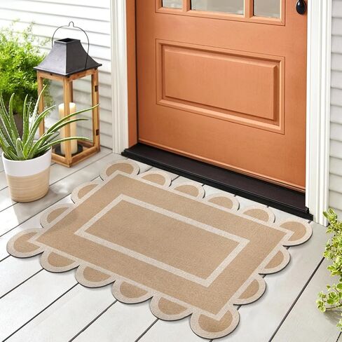 سجادة صدفية مقاس 30 × 20 بوصة، سجادة مدخل المزرعة غير قابلة للانزلاق، سجادة باب أمامية بوهو مع دعم مطاطي، سجادة دخول محايدة قابلة للغسل، سجادة منطقة صدفية للحمام الداخلي والخارجي وغرفة النوم والمطبخ in Kuwait