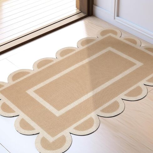 سجادة صدفية مقاس 30 × 20 بوصة، سجادة مدخل المزرعة غير قابلة للانزلاق، سجادة باب أمامية بوهو مع دعم مطاطي، سجادة دخول محايدة قابلة للغسل، سجادة منطقة صدفية للحمام الداخلي والخارجي وغرفة النوم والمطبخ in Kuwait