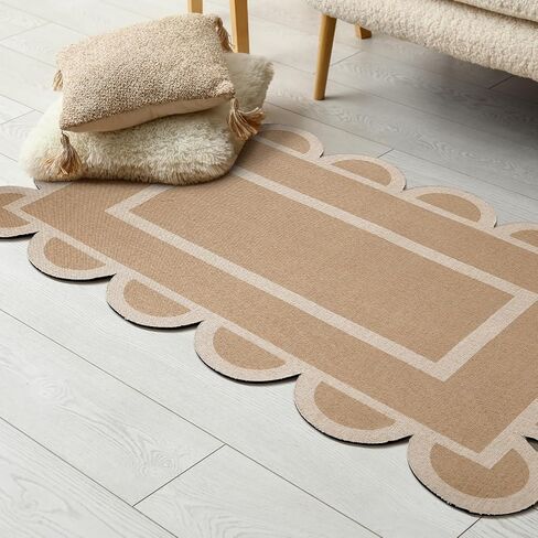 سجادة صدفية مقاس 30 × 20 بوصة، سجادة مدخل المزرعة غير قابلة للانزلاق، سجادة باب أمامية بوهو مع دعم مطاطي، سجادة دخول محايدة قابلة للغسل، سجادة منطقة صدفية للحمام الداخلي والخارجي وغرفة النوم والمطبخ in Kuwait