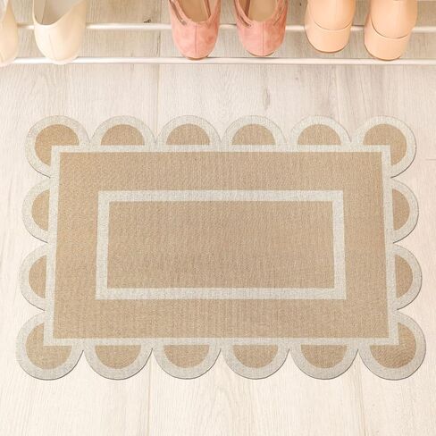 سجادة صدفية مقاس 30 × 20 بوصة، سجادة مدخل المزرعة غير قابلة للانزلاق، سجادة باب أمامية بوهو مع دعم مطاطي، سجادة دخول محايدة قابلة للغسل، سجادة منطقة صدفية للحمام الداخلي والخارجي وغرفة النوم والمطبخ in Kuwait