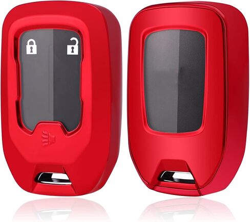 Key Fob Cover Case Fit for GMC Sierra Acadia Terrain Yukon Chevy Silverado Suburban Tahoe (Red) in Kuwait