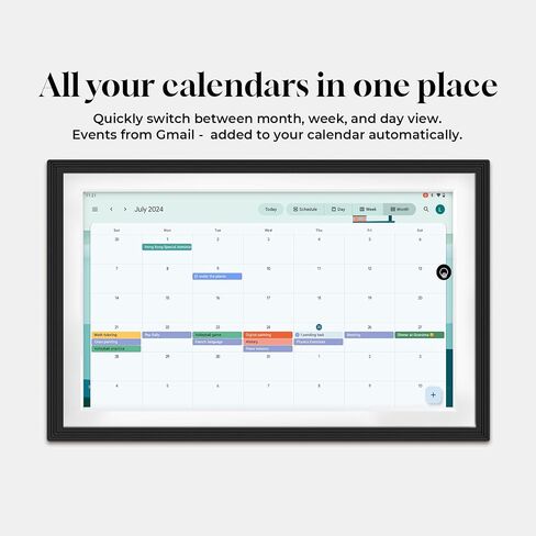 Changing 15.6" Smart Display F16s|Canvas touchscreen丨Google Calendar&HomeHub&Assistant丨Smart TV丨Gift for Family丨Music Frame丨Wireless Kid Artworks Digital Picture Frame (F16-White Wood-Ink Stylus) in Kuwait
