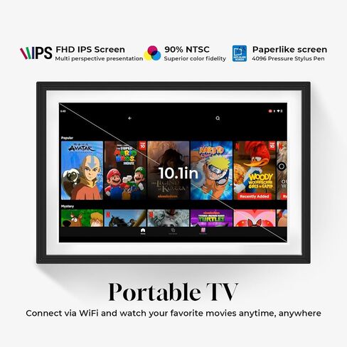 Changing 15.6" Smart Display F16s|Canvas touchscreen丨Google Calendar&HomeHub&Assistant丨Smart TV丨Gift for Family丨Music Frame丨Wireless Kid Artworks Digital Picture Frame (F16-White Wood-Ink Stylus) in Kuwait