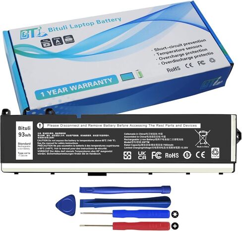 بطارية كمبيوتر محمول GJKNX لأجهزة Dell Latitude 5580 5480 5YHR4 5280 5288 5488 5590 5591 5490 5491 5495 E5480 E5580 E5490 E5590 Precision 15 3520 3530 Series GD1JP DY9NT 68Wh 7.6 فولت in Saudi Arabia
