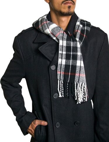 Alpine Swiss Mens Plaid Scarf Softer Than Cashmere Scarves Winter Shawl in Saudi Arabia