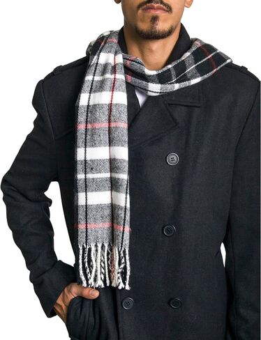 Alpine Swiss Mens Plaid Scarf Softer Than Cashmere Scarves Winter Shawl in Saudi Arabia