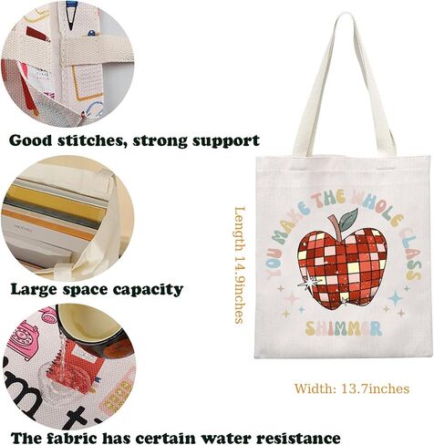KUIYAI Teacher Appreciation Tote Bag Teacher Era Gift Teaching Gift Teacher Day Gift You Make The Whole Class Shimmer Handbag in Saudi Arabia