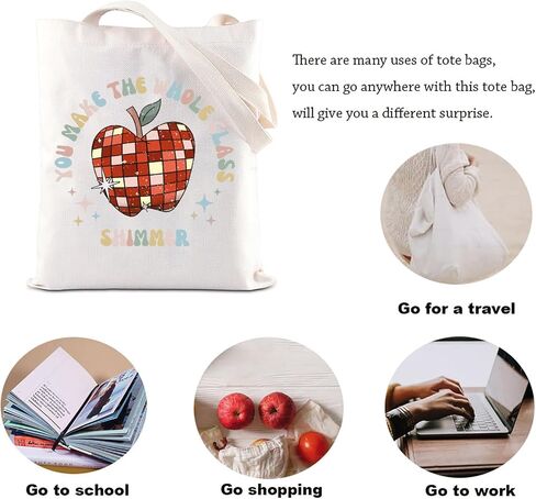 KUIYAI Teacher Appreciation Tote Bag Teacher Era Gift Teaching Gift Teacher Day Gift You Make The Whole Class Shimmer Handbag in Saudi Arabia