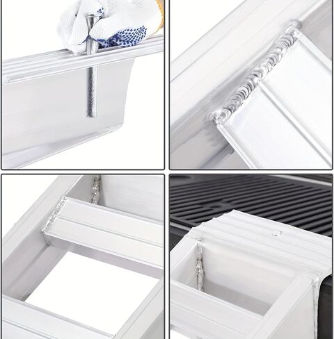 7.5 FT Aluminum Loading Ramps for Pickup Trucks, 750 LBS Folding Powersports Ramps, Trailers Ramp with Load Straps for Motorcycles, ATV/UTV, Lawn mowers, Tractors, 89" L x 11" W, 1Pc in Saudi Arabia