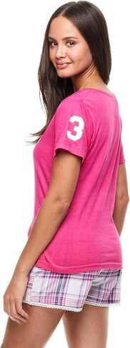 U.S. Polo Assn. Summer Pajamas for Women 2 Piece with T-Shirt and Shorts - Summer PJs for Women Set - Womens PJ Shorts Set in Saudi Arabia