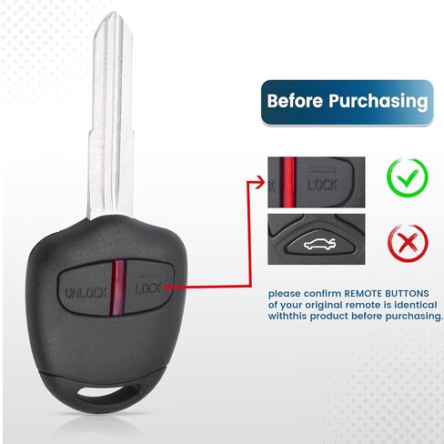 استبدال الشفرة اليسرى مفتاح السيارة الذكي عن بعد فوب لميتسوبيشي L200 شوغون باجيرو مونتيرو تريتون G8D-576M-A 433MHz ID46 رقاقة 2 أزرار in Kuwait