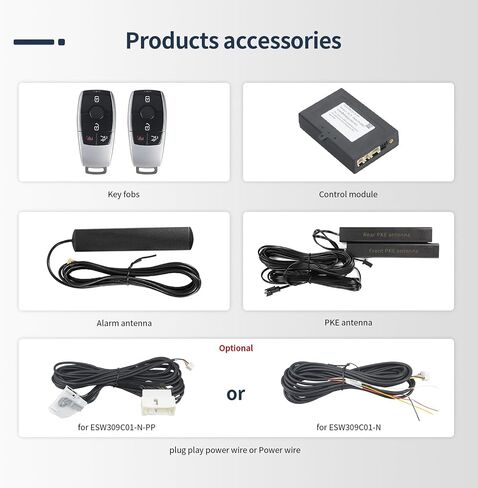 EASYGUARD Smart Key repalcement PKE keyless Entry System fit for 2014+ Benz FBS4 with Factory OEM Push Start Button (Without Comfort Access) (ESW309C01-N, with BE4) in Kuwait