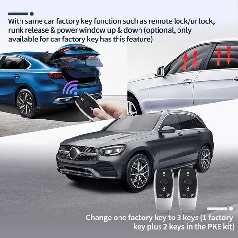 EASYGUARD Smart Key repalcement PKE keyless Entry System fit for 2014+ Benz FBS4 with Factory OEM Push Start Button (Without Comfort Access) (ESW309C01-N, with BE4) in Kuwait