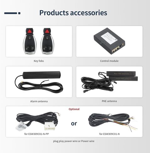 EASYGUARD Smart Key repalcement PKE keyless Entry System fit for 2014+ Benz FBS4 with Factory OEM Push Start Button (Without Comfort Access) (ESW309C01-N, with BE4) in Kuwait