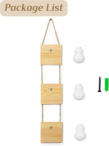 Boho Wall Decor for Bathroom - Small Wall Propagation for Indoor Plants - Hanging Planter Vase for Artificial Flowers in Saudi Arabia