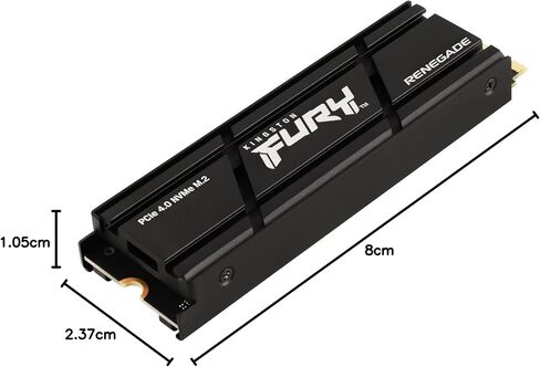 Kingston Fury Renegade 2TB PCIe Gen 4.0 NVMe M.2 SSD داخلي للألعاب مع مبدد حراري | PS5 جاهز | ما يصل إلى 7300 ميجابايت/ثانية | سفيردك/2000 جرام in Kuwait