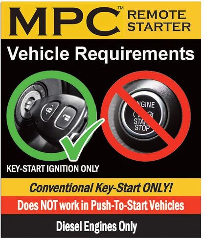 MPC Plug N Play Remote Start/Keyless Entry for 2017-2019 Ford F-350 Super Duty |Diesel| |Key to Start| - Uses Factory Key to Activate in Kuwait