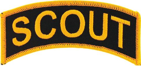 United States Army Scout Tab Patch, Black and Yellow, with Iron-On Adhesive in Saudi Arabia