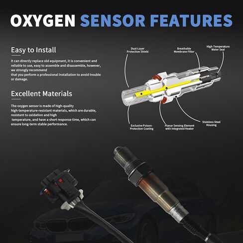 مستشعر الأكسجين 234-4528 مستشعر O2 متوافق مع Chevy Cruze 1.4L 1.8L 2011-2016، متوافق مع Chevy Sonic 2012-2020، متوافق مع Buick Encore 2013-2021 in Kuwait