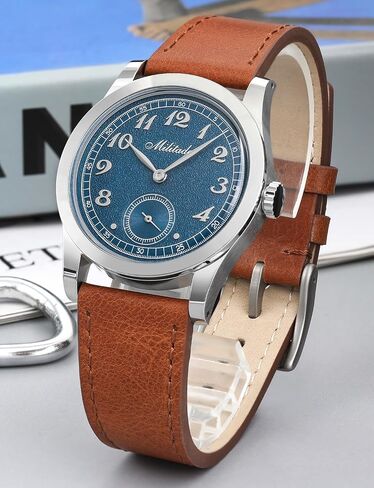 TACTICAL FROG Militado ML01 Watches for Men Analog VD78 Quartz 36mm Leather Watch Business Work Sport Casual Dress Men's Watches for Men,100m Waterproof in Saudi Arabia