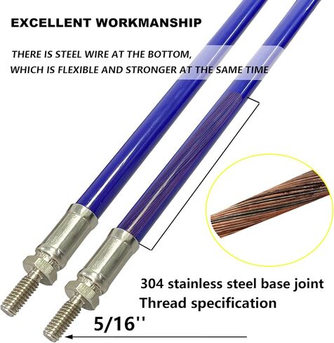 Snow Plow Blade Markers Guides 24''Blue 304 Stainless Steel Vertical Stud Bracket for Most Blizzard Boss SNO-Way Western Meyer Polaris plow Mark The Edge of The Plow in Saudi Arabia