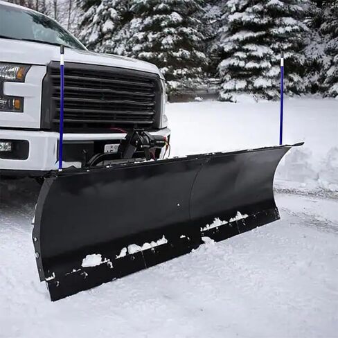 Snow Plow Blade Markers Guides 24''Blue 304 Stainless Steel Vertical Stud Bracket for Most Blizzard Boss SNO-Way Western Meyer Polaris plow Mark The Edge of The Plow in Saudi Arabia