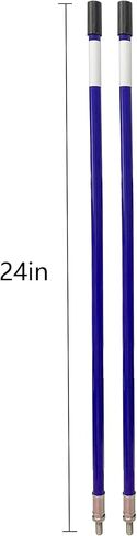 Snow Plow Blade Markers Guides 24''Blue 304 Stainless Steel Vertical Stud Bracket for Most Blizzard Boss SNO-Way Western Meyer Polaris plow Mark The Edge of The Plow in Saudi Arabia