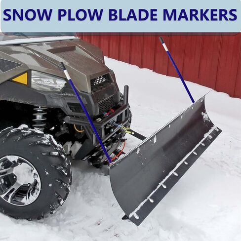 Snow Plow Blade Markers Guides 24''Blue 304 Stainless Steel Vertical Stud Bracket for Most Blizzard Boss SNO-Way Western Meyer Polaris plow Mark The Edge of The Plow in Saudi Arabia