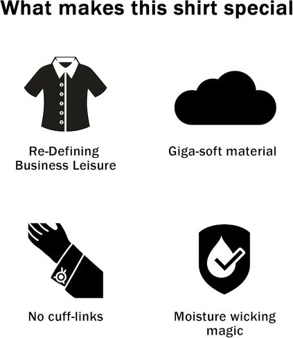 Men's Dress Shirt Slim Fit Button Down Shirt Long Sleeve No Cuff-Links Four Way Stretch Muscle Shirts for Men in Saudi Arabia