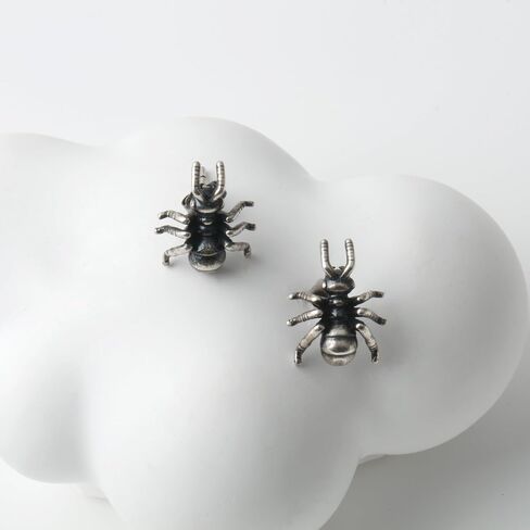 أقراط كاكيكاكي الفريدة من نوعها من الفضة الإسترلينية عيار 925 على شكل نملة واقعية للنساء والرجال in Kuwait